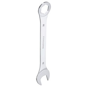 Unique Bargains CR-V Chrome Plated 6-Point Ended Box 15 Degree Offset Open End Metric Thin Combination Wrench - 1 of 4