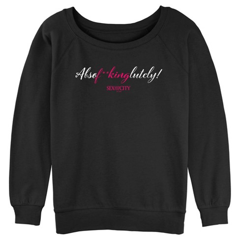 Junior s Women Sex And The City Mr. Big Absolutely Cursive Reply Sweatshirt Target