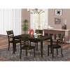 HomeStock 5-Piece Rectangle Cappuccino Finish Solid Wood Top Dining table with 4 Chairs - 2 of 4