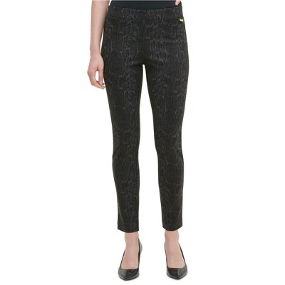 Calvin Klein Womens Snake-Print Casual Leggings
