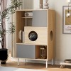 Bookcase Modern with Enclosed Shelves and Pet-Friendly Design for Living Room 28in Wide - 3irtyhousy - 2 of 4