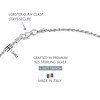 KISPER Solid 925 Sterling Silver Italian 1.5mm Diamond-Cut Twisted Braided Rope Link Chain Anklet for Women - Made in Italy - 3 of 4