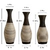 YONWAY  Floor PVC Decorated Vases Set of 3 for Gorgeous Home Decoration Large Classic Neat PVC Vase 19.6in/23.6in/27.5in Height - 2 of 4