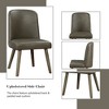Waylon Gray Synthetic Leather & Gray Oak Finish Side Chair (Set of 2) - 3 of 4