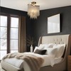 LNC Shoebill 4-Lights 13" Mid-Century Modern Luxury Chain Semi-Flush Mount Lights,Brass and Silver - 4 of 4