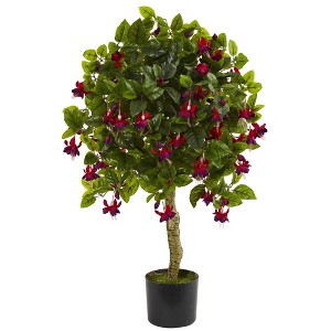 Nearly Natural 3-ft Fuchsia Artificial Tree - 1 of 1