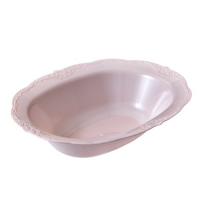 Large Oval Plastic Bowls – White