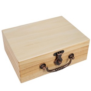 WE Games Wooden Keepsake Stash Box with Old World Handle - 1 of 4