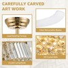 Ludomide 52 Inch Crystal Ceiling Fan with Light and Remote Modern Dimmable Gold Fandelier Invisible Retractable Chandelier Fan for Bedroom Living Room - 4 of 4