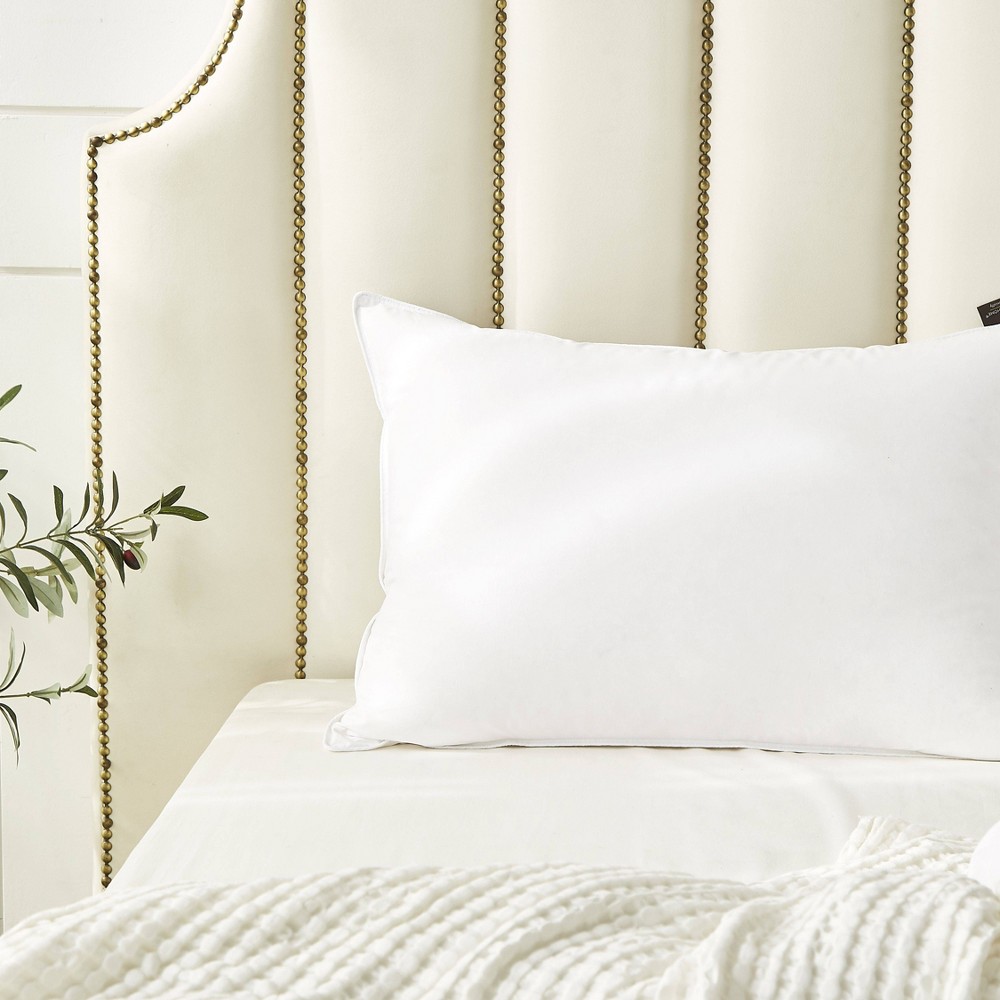 Photos - Pillow Farm to Home King 100 Organic Cotton Medium Firm White Down Bed  Whi