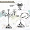 Unique Bargains Home Decor Wedding Birthday Party 5 Arm Metal Candelabra - 3 of 4