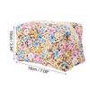 Unique Bargains Women Colored Flowers Makeup Bag 1 Pc - 3 of 3