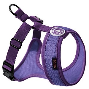 Gooby Freedom Harness II, Choke Free Mesh Harness for Small Dogs with Microsuede Straps, Lavender, Medium - 1 of 1
