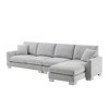 NicBex Couches for Living Room 119" Oversized Sectional Sofa L-shaped Luxury Chenille Upholstered Sofa Couch with Chaise and 2 Free pillows - 4 of 4