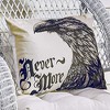 The Lakeside Collection Nevermore Halloween Throw or Pillow - Nevermore Halloween Accent Pillow - 2 of 3