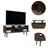 FONTOI TV Stand for TV up to 60" with 3 Open Shelves&2 Drawers, Entertainment Center for Living Room, Brown, 15.3"*22.8"*53.9" - 4 of 4