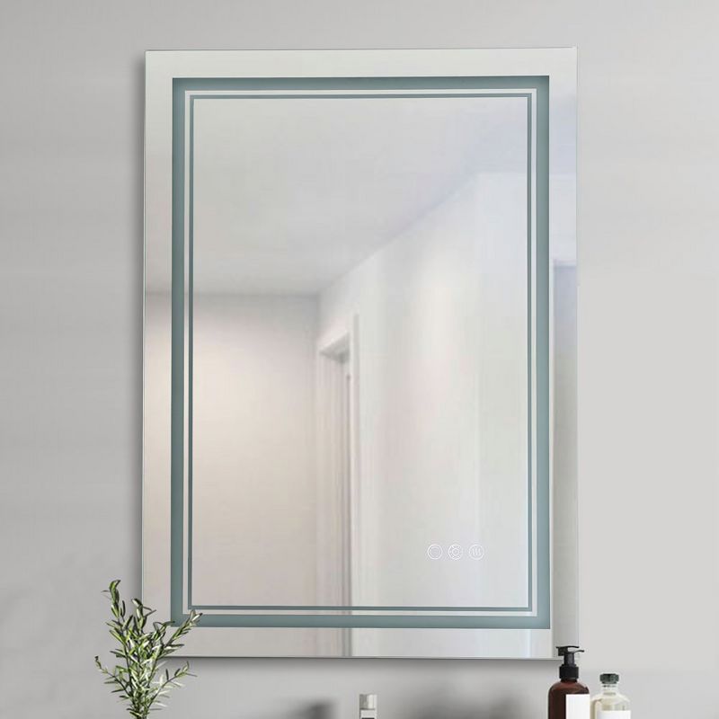 C Cattleya Rectangular Frameless Anti-Fog Color Changing Dimmable LED Bathroom Vanity Mirror Light, 2 of 8