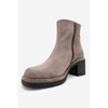 Junae - Taupe Suede Leather Block Heel Boot (Women) | Forever & Always Shoes - 4 of 4
