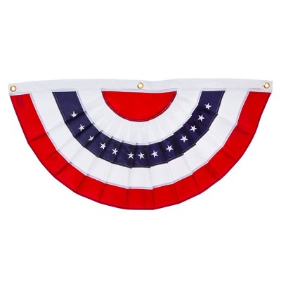 Patriotic Red White and Blue Polyester Bunting