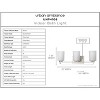 Urban Ambiance Luxury Modern Bath Light 7.625''H x 23''W,  Brushed Nickel Finish,  Broome Collection, UHP4106 - 3 of 4