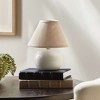 Plum & Post 6.5" x 8" Oscar Off-White Crackle Base Ceramic Office Desk Bedside Table Mini Lamp - 3 of 4