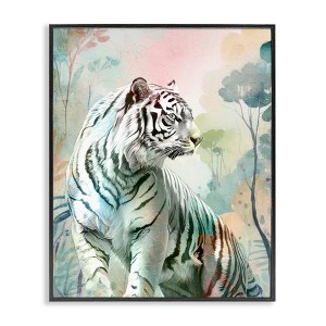 Stupell Industries Soft Gazing Tiger Black Framed Giclee Art - 1 of 4