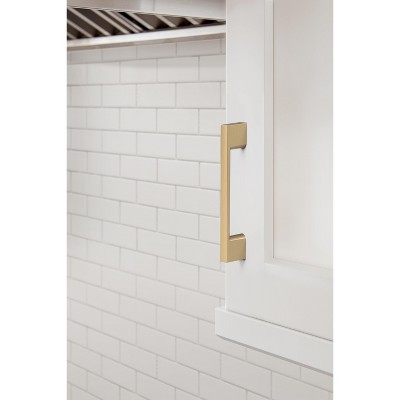 Champagne Bronze Modern Bar Cabinet Pulls with Mounting Hardware