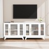 36" Modern Coffee Bar Cabinet with Fluted Glass Doors - Buffet Sideboard with Adjustable Shelves, For Dining Room, Living Room - 4 of 4