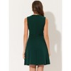 INSPIRE CHIC Women's Work Round Neck Sleeveless Fit and Flare Dresses - 4 of 4