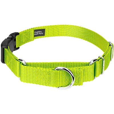 Country Brook Petz Heavy Duty Nylon Martingale Dog Collar with Deluxe Buckle - 30+ Vibrant Color Options