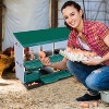 Roll Away Chicken Nesting Box, 8/10 Compartment Galvanized Steel Nest Box with Removable Tray - 4 of 4