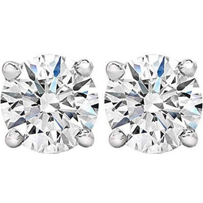 Pompeii3 5/8Ct Diamond Studs Available in 14K White & Yellow Gold Basket Setting