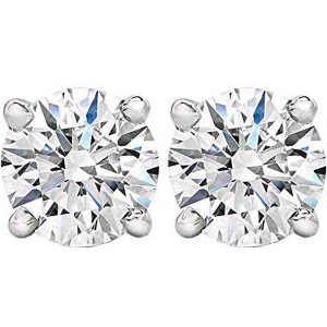 Pompeii3 5/8Ct Diamond Studs Available in 14K White & Yellow Gold Basket Setting - 1 of 4