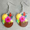 Paaaawaters Vibrant Acrylic Tropical Cocktail Dangle Earrings, 3-Design Summer Jewelry Set with Hypoallergenic Hooks - 2 of 4