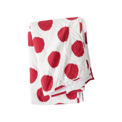 carol & frank Pet Quilt 50" x 44" Dot Tomato