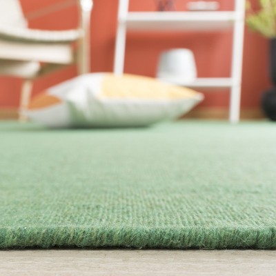 Green Handmade Wool Flatweave Area Rug, 3' x 5'