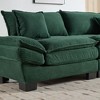 NicBex 84" Corduroy Sleeper Sofa with 23" Deep Seat, Upholstered Loveseat Sofa with 2 Supportive Pillows, Couches for Living Room - 4 of 4
