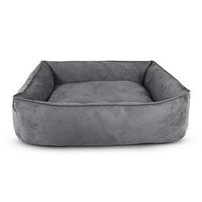 large grey dog bed