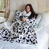 Fleece Flannel Wearable Blanket with Sleeves Arms, Super Soft Fuzzy Cozy Sleeved TV Wrap Blanket, Valentine’s Day Gifts for Her and Him - Catalonia - 2 of 4