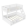 TIRAMISUBEST Twin XL/ Full XL/ Queen over Queen Size Kids Bunk Bed Frame with Pegboard Storage Box and Built-in Bookshelf - 4 of 4
