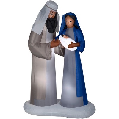Gemmy Christmas Airblown Inflatable Stylized Nativity Scene, 6.5 ft Tall, Multi
