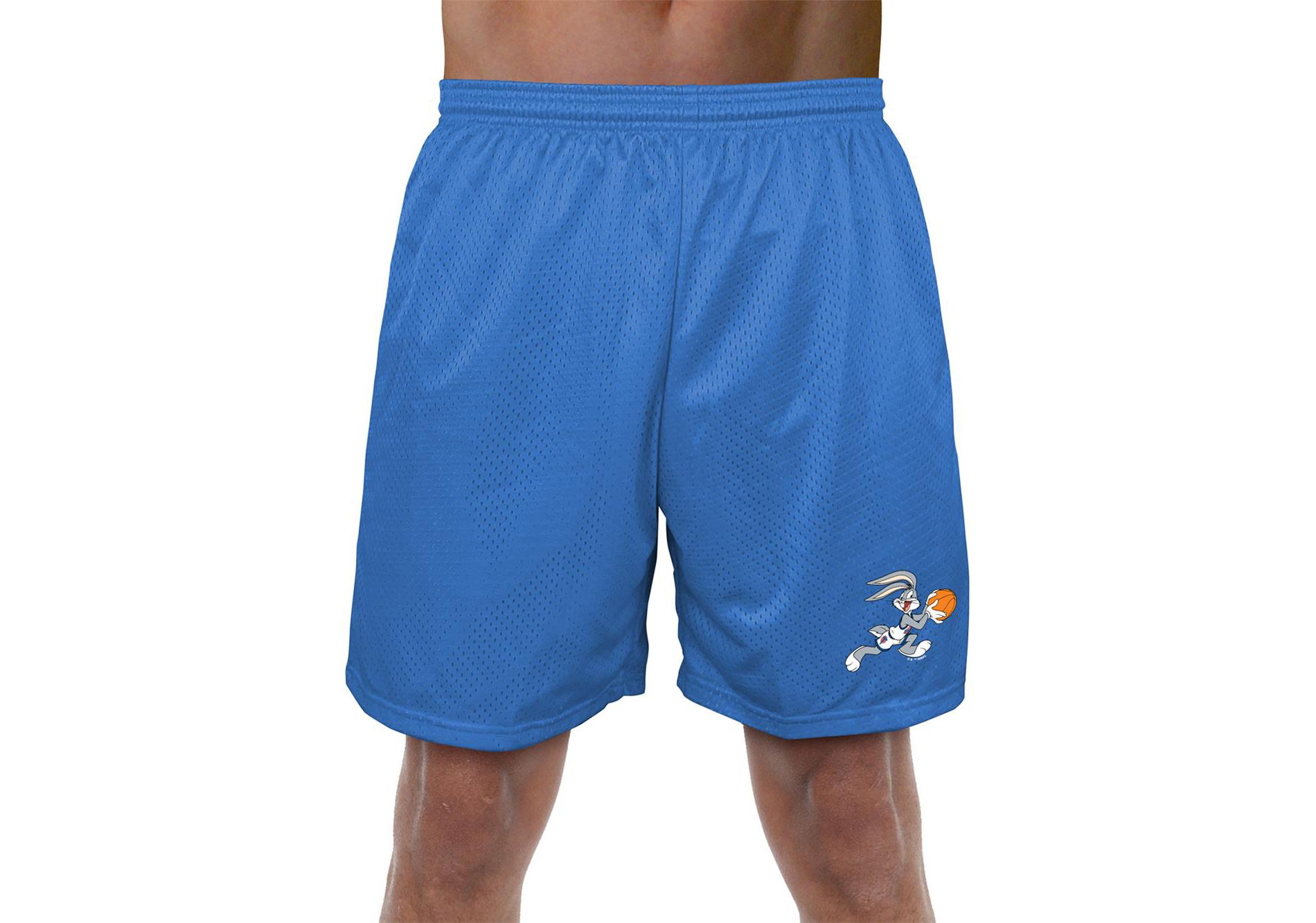 Men's Space Jam Bugs Bunny Adult Athletic Gym Shorts 7 inch Inseam