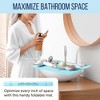 Maplefield Bathroom Foldable Sink Cover - Heat Resistant Silicone Mat & Makeup Mat - Bathroom Space Saver Sink Cover (Light Blue) - 2 of 4