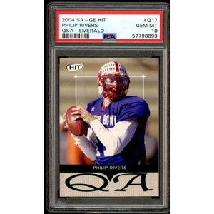 Philip Rivers Rookie Card 2004 SAGE HIT Q&A Emerald #Q17 PSA 10 - 1 of 2