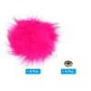 Unique Bargains Fluffy Soft Elastic Faux Fur Pom Poms for Hats DIY Scarves 6 Pcs - 3 of 4