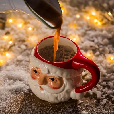 Evergreen Vintage Santa Ceramic Cup