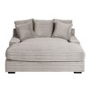 Dolonm Modern Double Sleeper Sofa: Cloud-Like Corduroy, 5 Pillows & Deep Seat, Sturdy Wood Frame for Living Room/Bedroom - 3 of 4