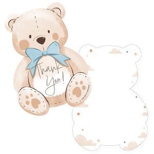 Big Dot of Happiness We Can Bearly Wait - Shaped Thank You Cards - Teddy Bear Baby Shower Thank You Note Cards with Envelopes - Set of 12 - 1 of 4