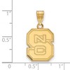 Black Bow Jewelry 10k Yellow Gold North Carolina State Wolfpack NCAA Medium Pendant - 2 of 3