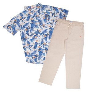 Tommy Bahama Big Boys Classic Woven Button Down Shirt and Pant Outfit Set - 1 of 3